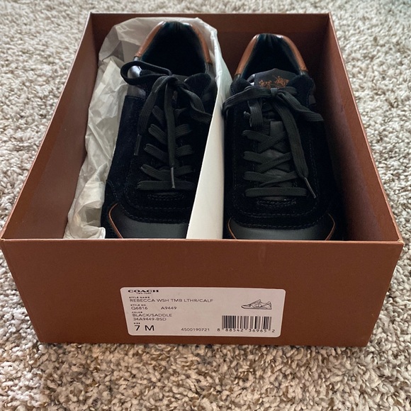 Coach Rebecca suede/leather sneakers size 7M - Picture 4 of 6